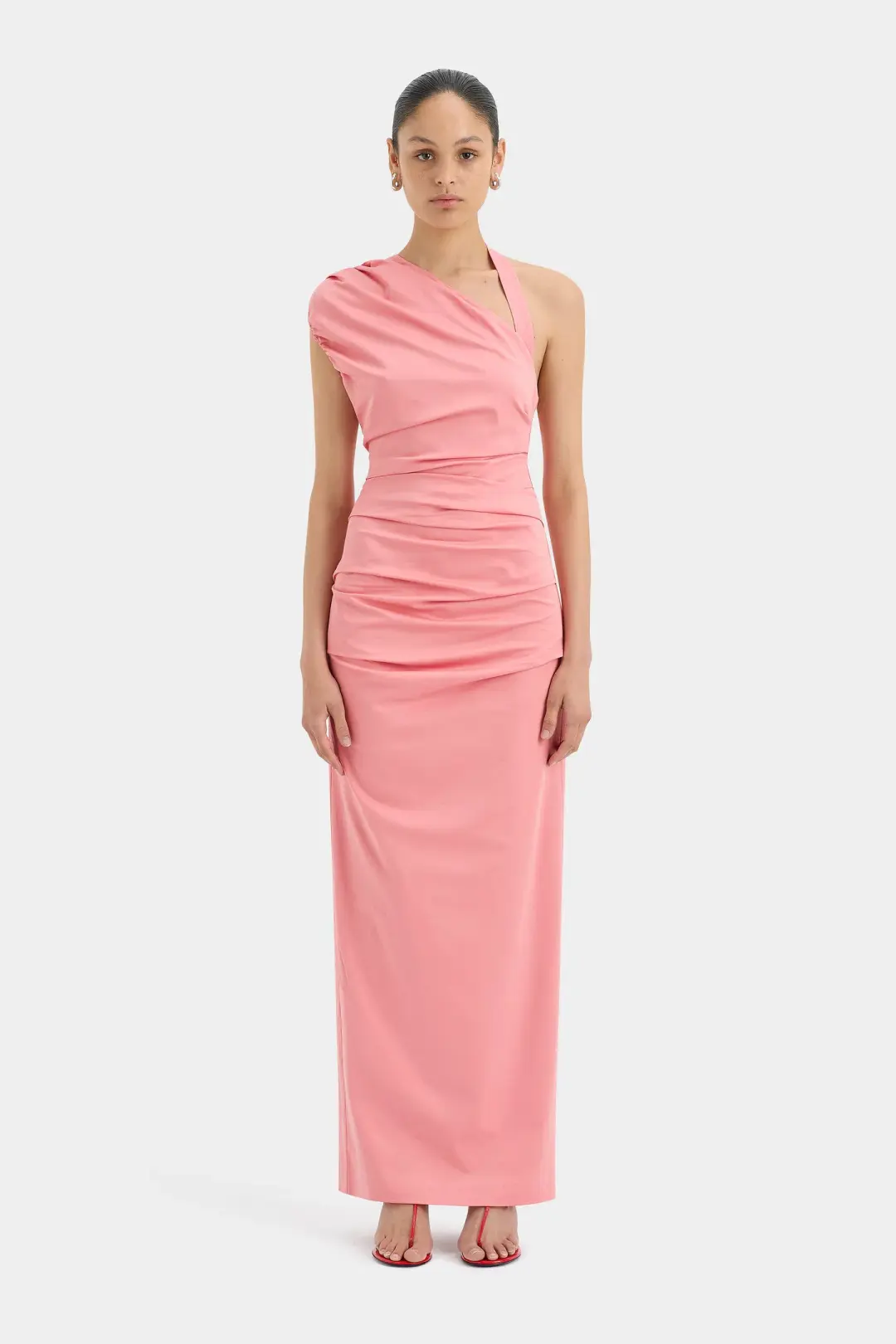 Sir The Label Giacomo Gathered Maxi Dress Pink Size 10 for rent on The Volte - main image