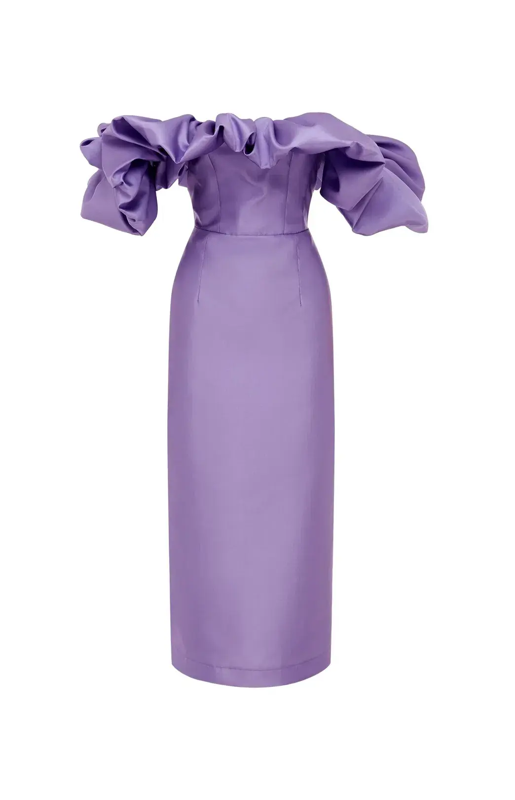 Alemais Suzi Off Shoulder Midi Dress Violet Size 10 - Image 4