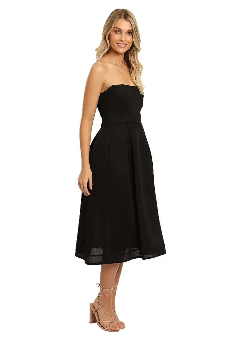 Nicholas Strapless Mesh Gown Black Size 10 - Image 3
