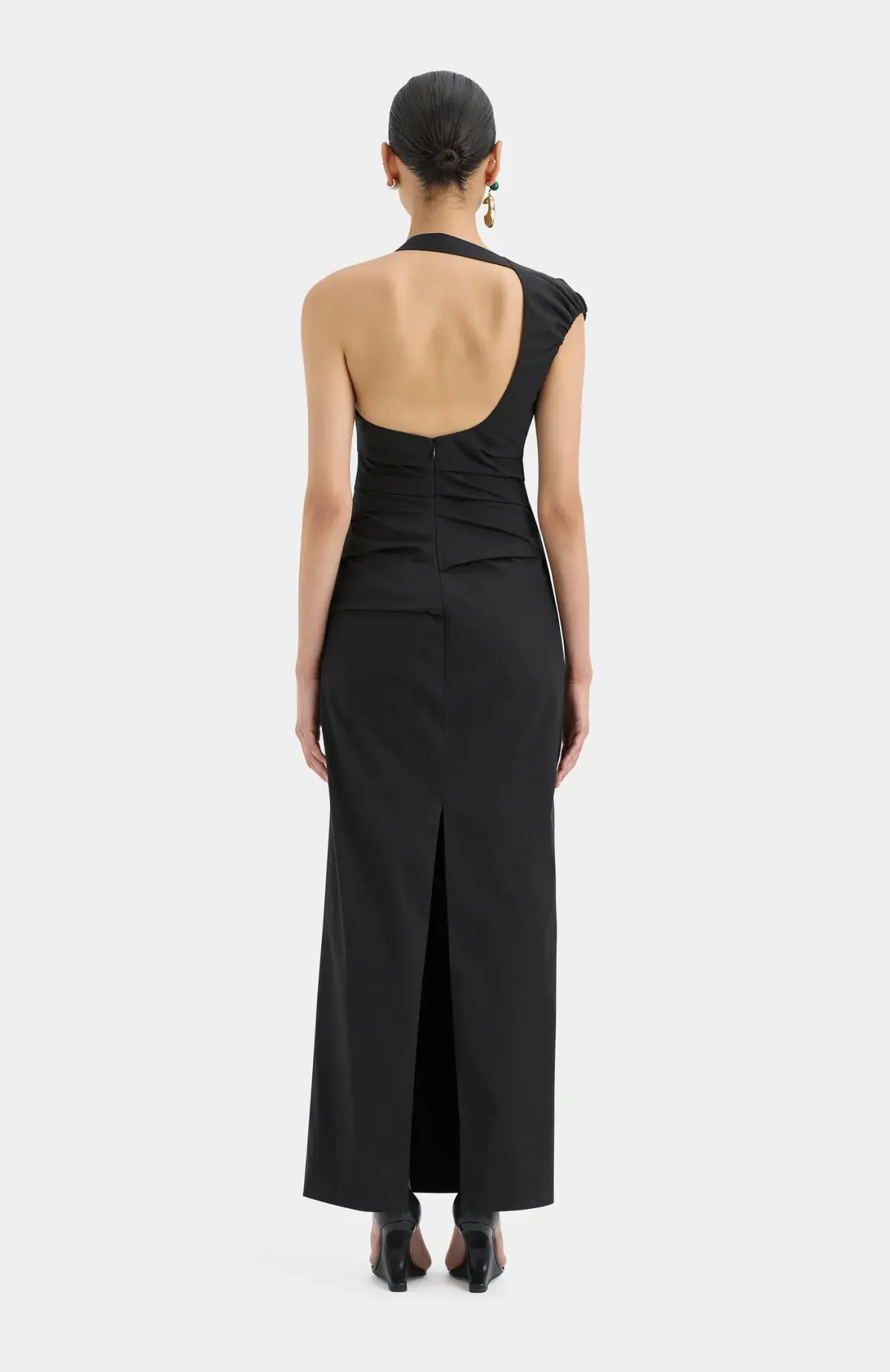 Sir the Label Giacomo Gathered Gown Black Size 10 - Image 2