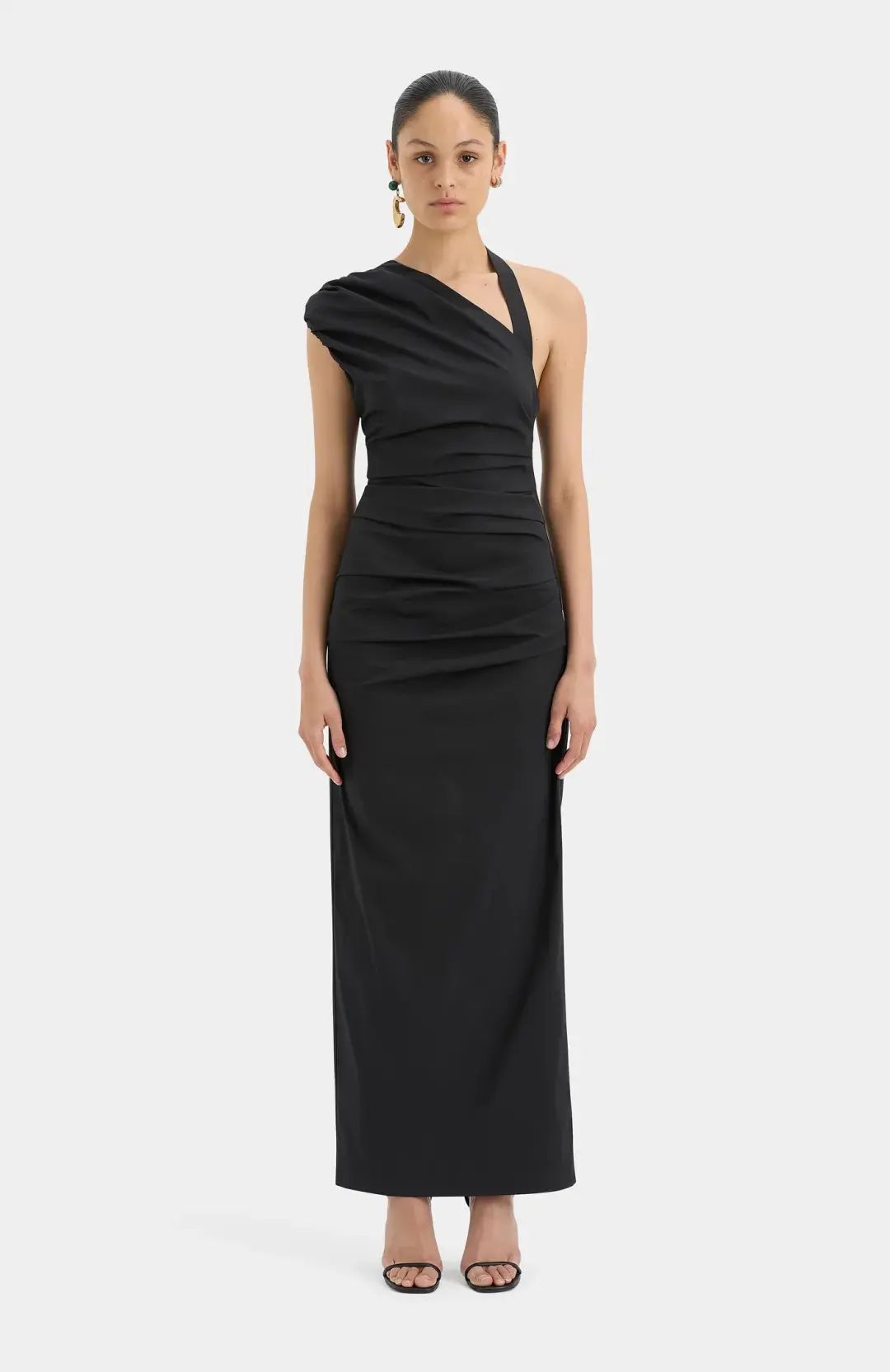 Sir the Label Giacomo Gathered Gown Black Size 12 for rent on The Volte - main image