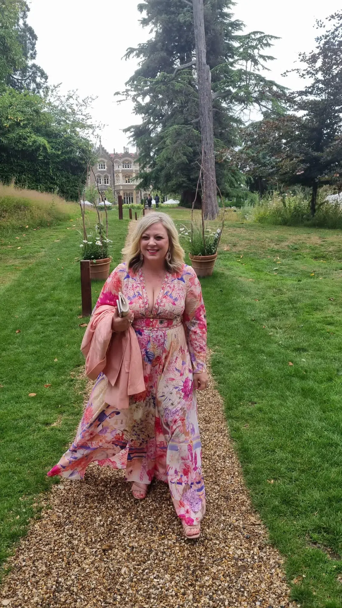 Camilla Kimono Sleeve Dress With Shirring Detail Floral Size 14 - Image 4