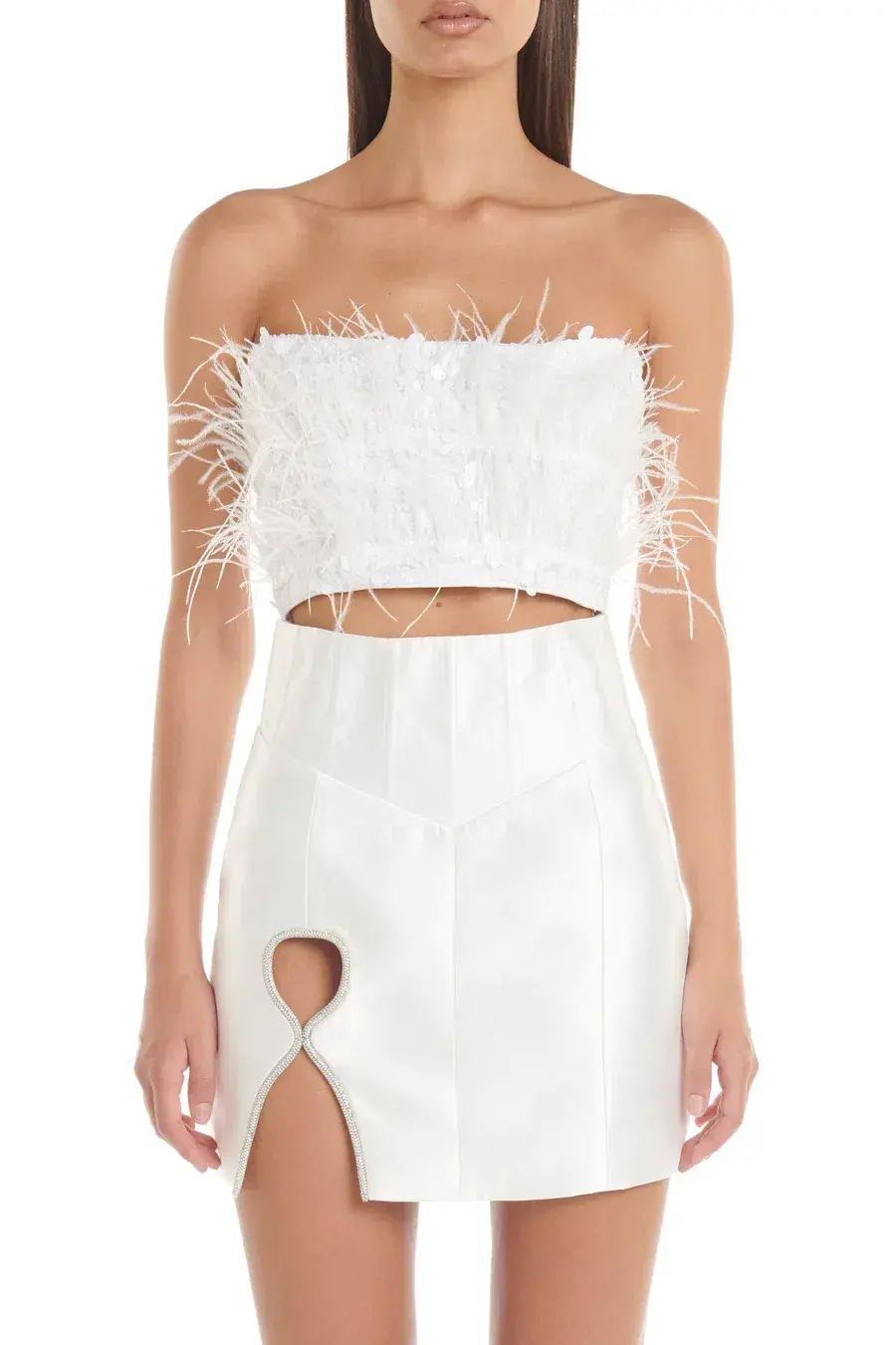 Eliya the Label Heather Top and Simone Skirt Set White Size L / AU 12 - Image 2