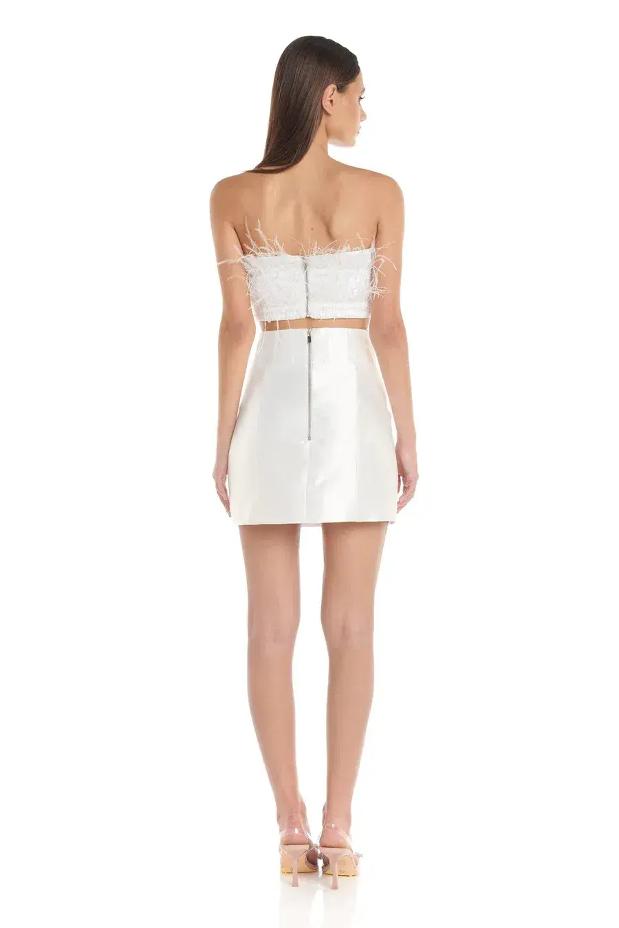 Eliya the Label Heather Top and Simone Skirt Set White Size L / AU 12 - Image 3