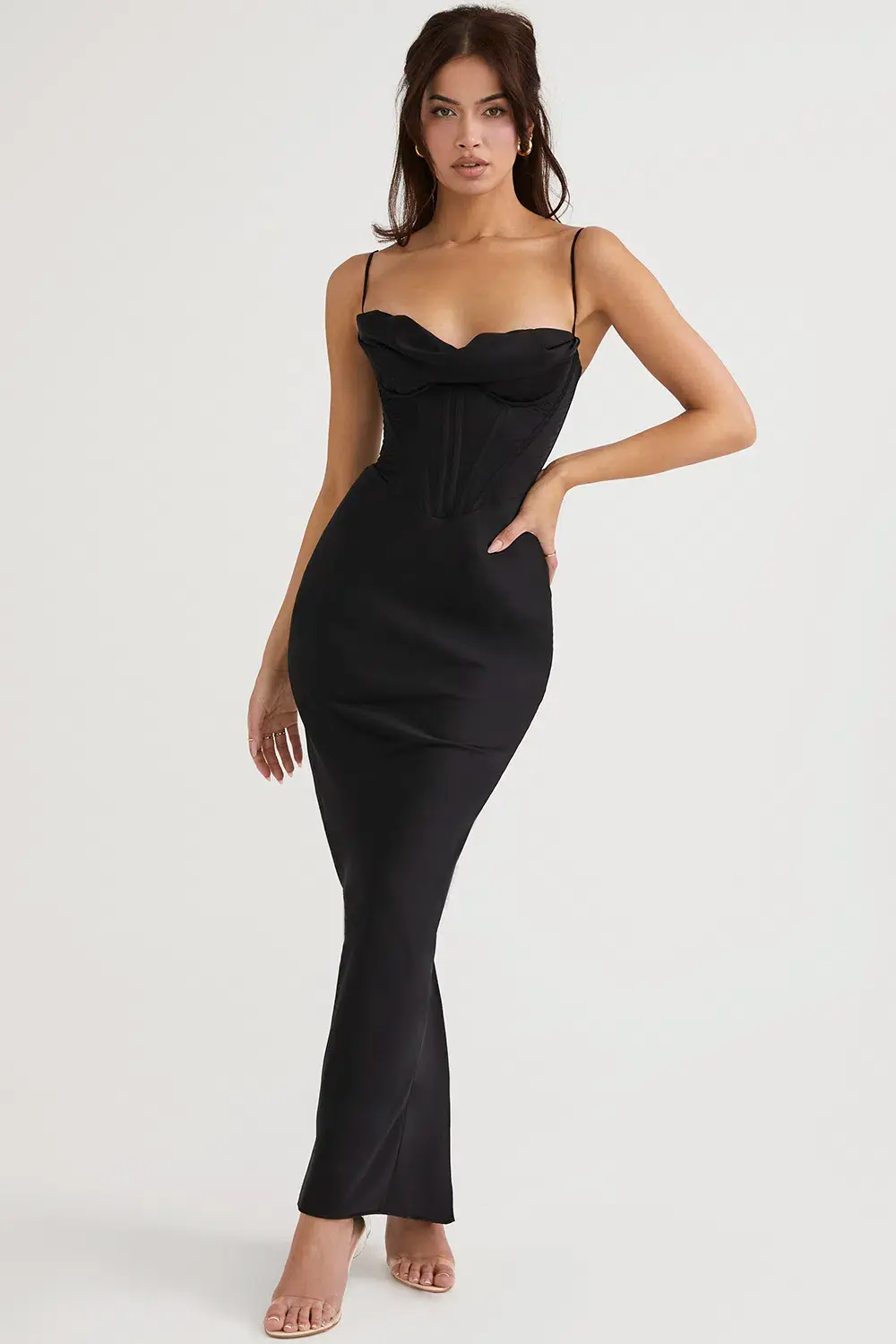 House of CB Charmaine Corset Maxi Dress Black Size S / AU 8 (Cup D-E) - Image 1