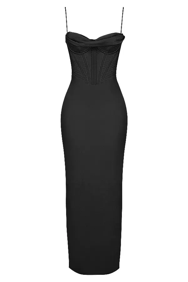 House of CB Charmaine Corset Maxi Dress Black Size S / AU 8 (Cup D-E) - Image 6
