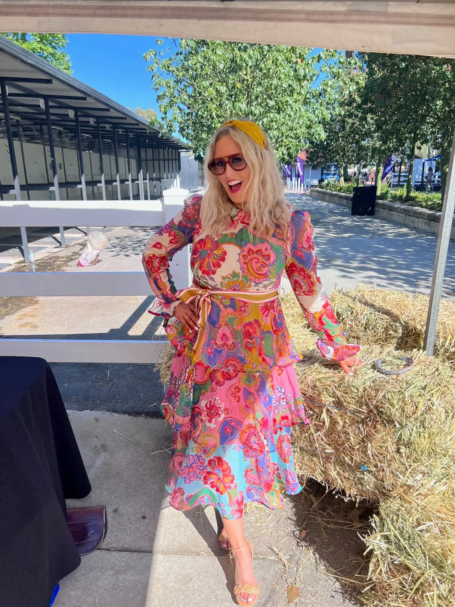 Zimmermann The Lovestruck Flounce Cotton-silk Midi Dress Mixed Paisley Floral Size 3/Au 14 - Image 2