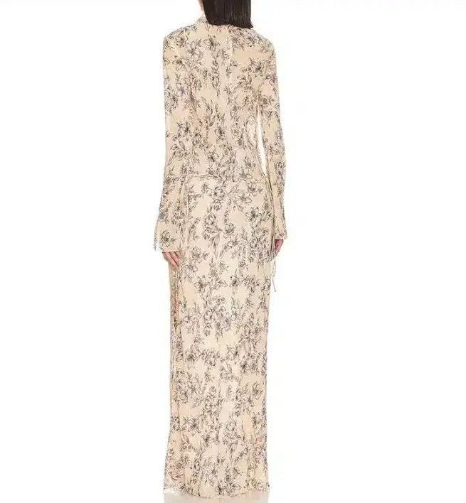 Bec & Bridge Floria Long Sleeve Sunflower Maxi Tie Up Dress in Florence Floral Size AU 8 - Image 5