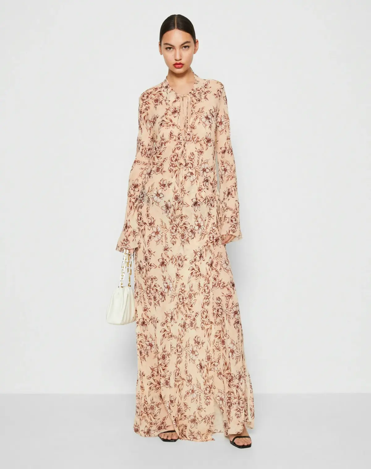 Bec & Bridge Floria Long Sleeve Sunflower Maxi Tie Up Dress in Florence Floral Size AU 8 - Image 1