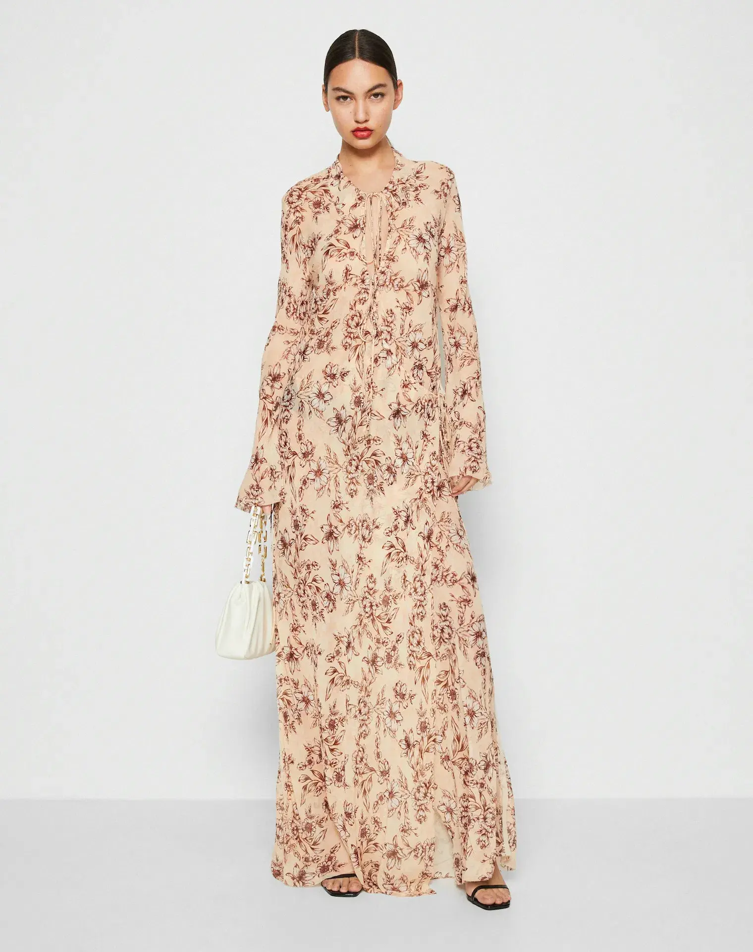 Bec & Bridge Floria Long Sleeve Sunflower Maxi Tie Up Dress in Florence Floral Size AU 8 - Image 1