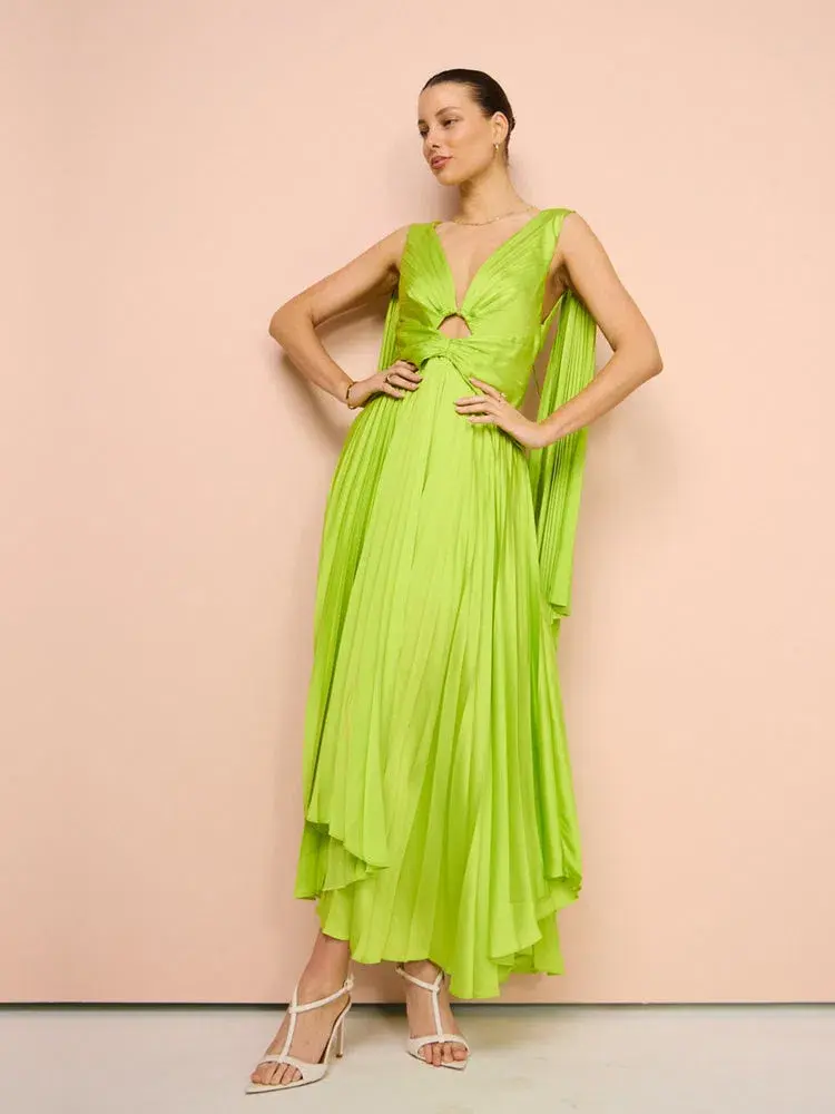 Acler Columbus Midi Dress Citron Size 12 - Image 4
