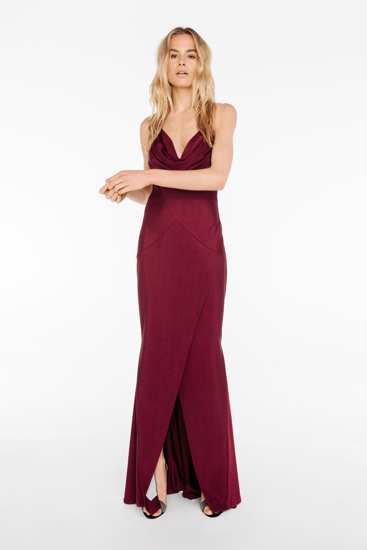 Burgundy Evening Dress - Image 1