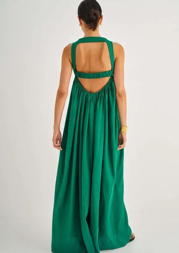 Oroton Strappy Sunset Dress Peppermint Green Size AU 6 - Image 4