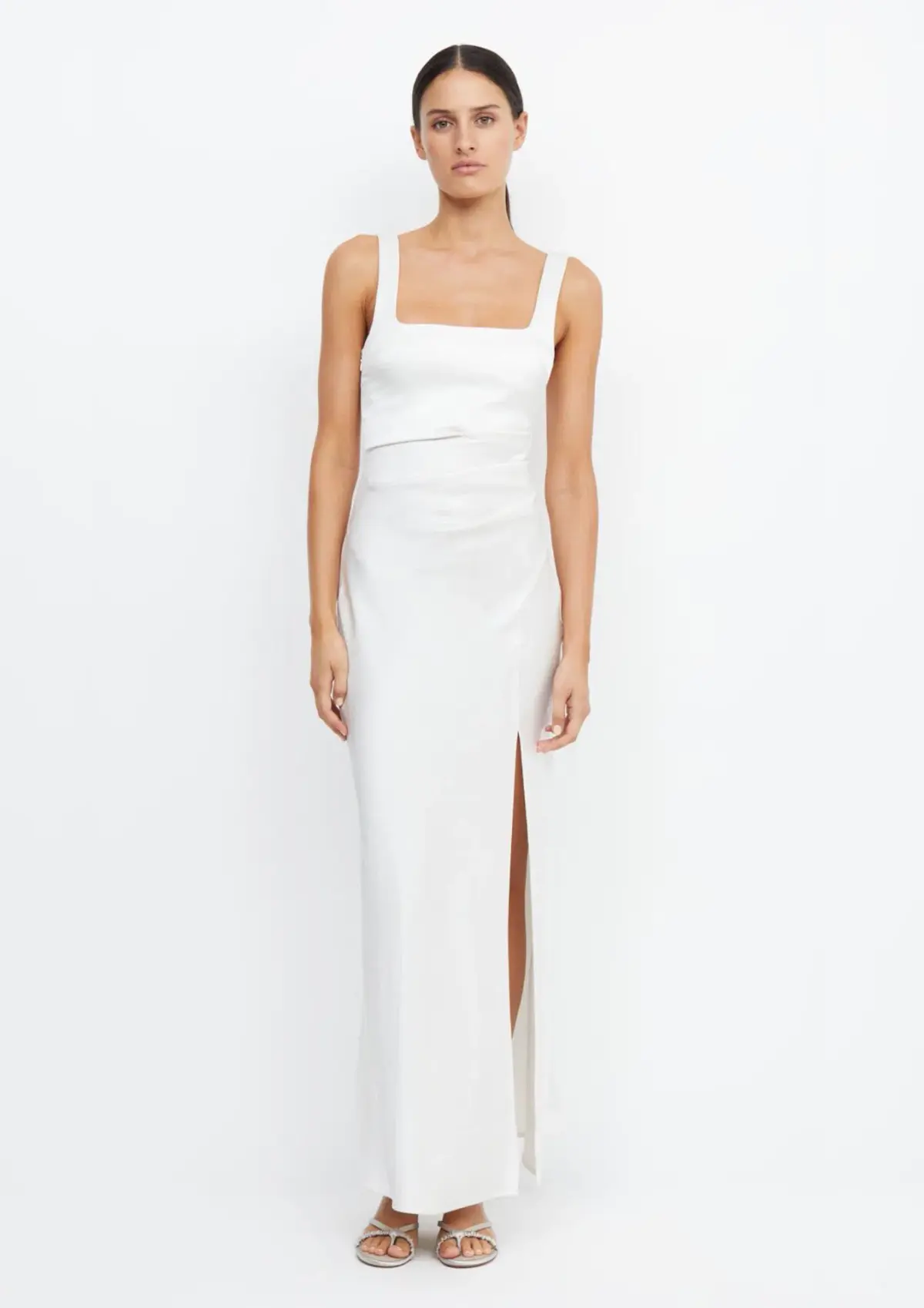 Bec & Bridge The Dreamer Square Neck Dress Ivory Size 10 - Image 1