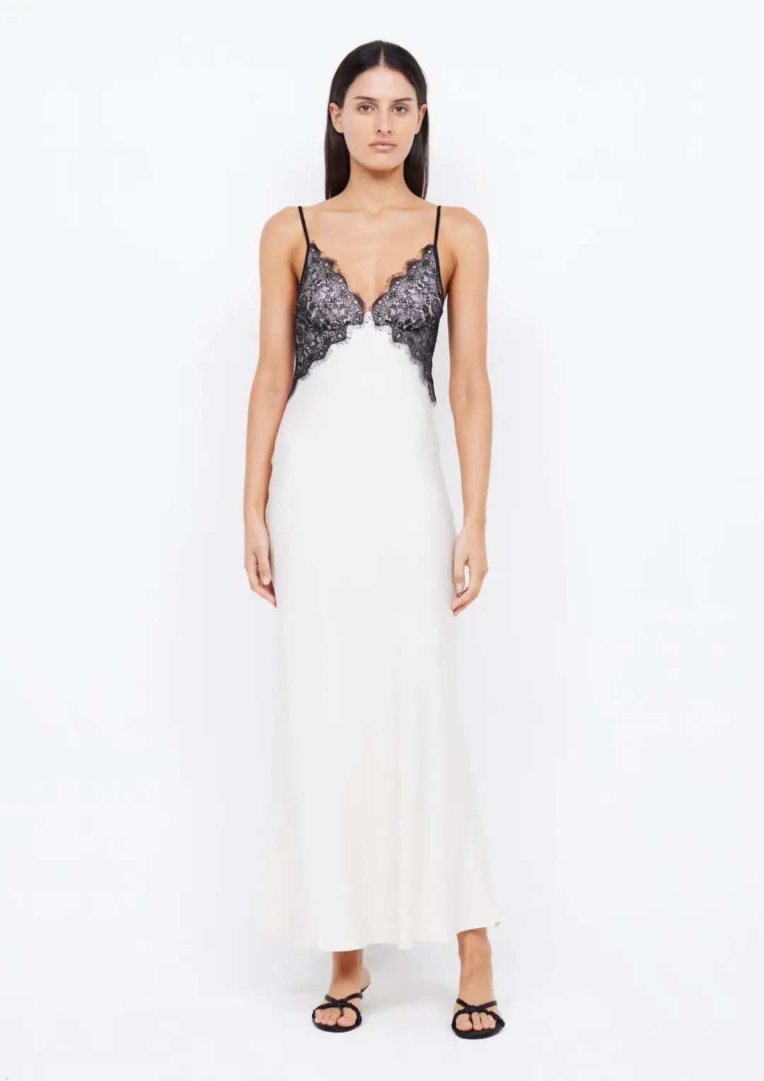 Bec & Bridge Emery Lace Maxi Dress Ivory/Black Size 8 for rent on The Volte - main image