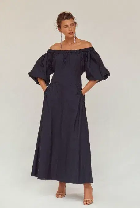 SCANLAN THEODORE COTTON GATHERED POCKET DRESS SIZE 12 - Image 1