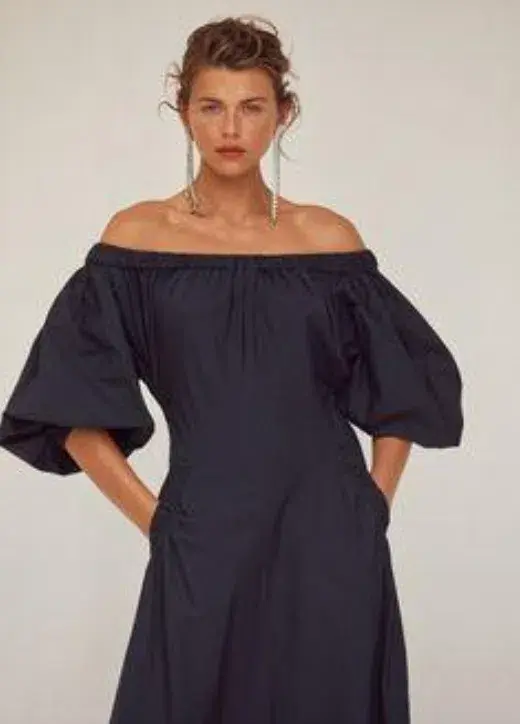 SCANLAN THEODORE COTTON GATHERED POCKET DRESS SIZE 12 for rent on The Volte - main image