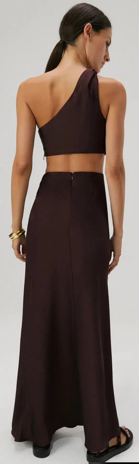 MISHA Kristin Satin Gown Size 6 for rent on The Volte - main image