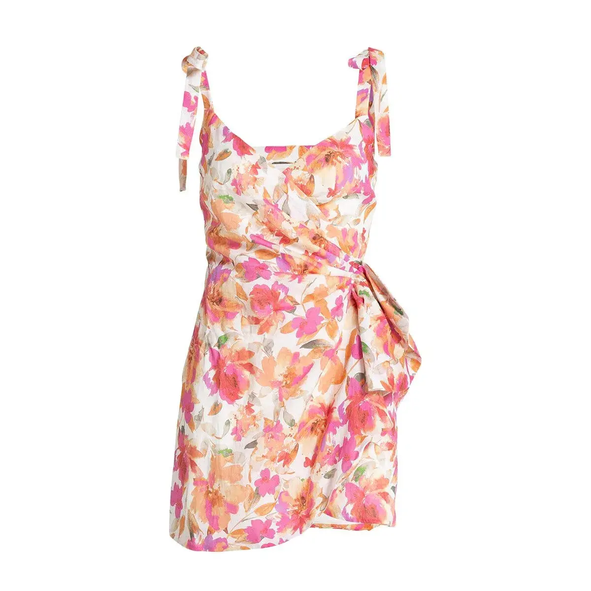 Sofia the Label Marni Mini Dress in Pink Peach Floral Size 8 - Image 5