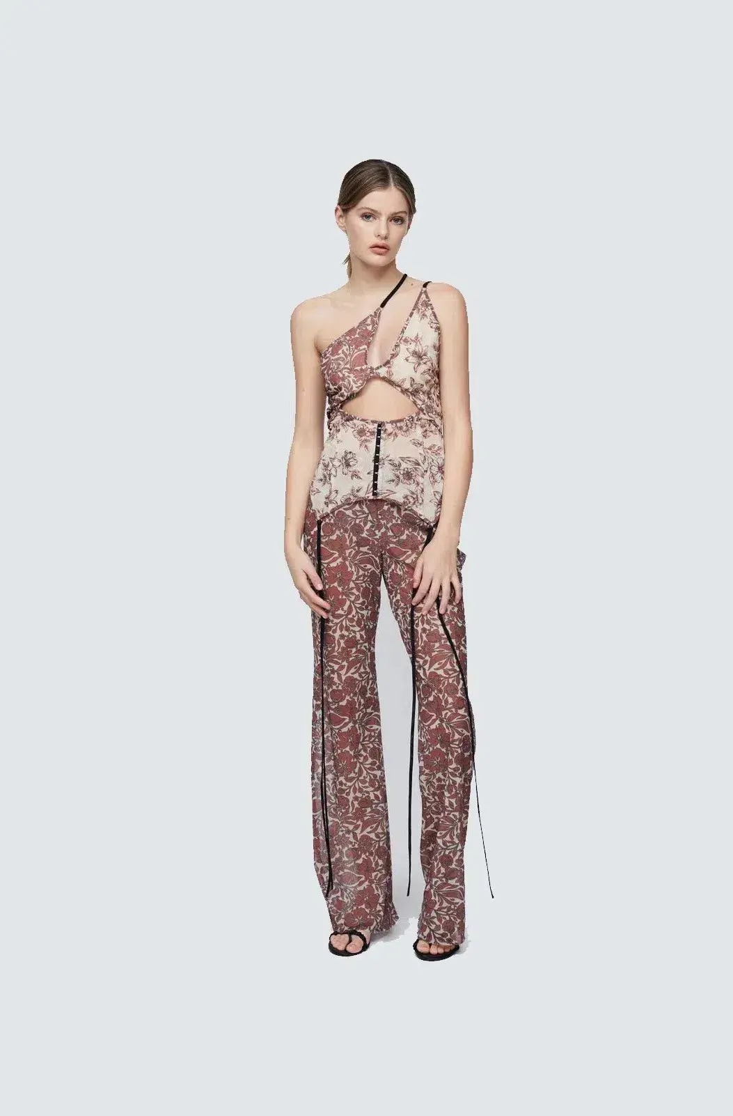 Bec and Bridge Nova Strappy Top & Priya Pant Set Floral Size 10 - Image 1
