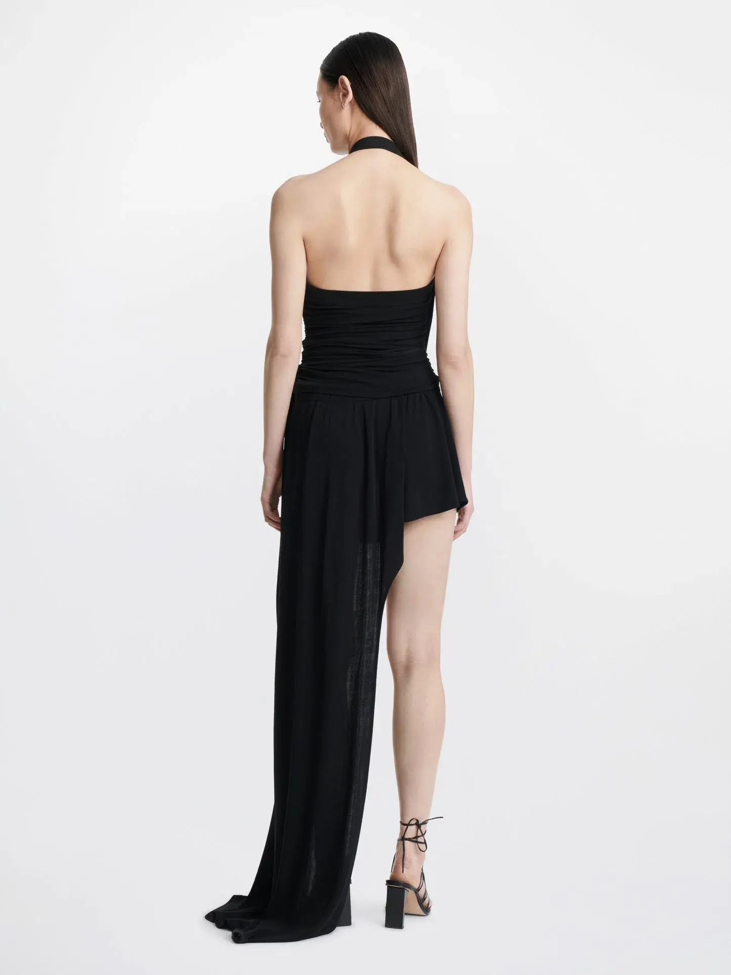 Dion Lee Safety Slider Gathered Mini Dress Black Size S/AU 8 - Image 3