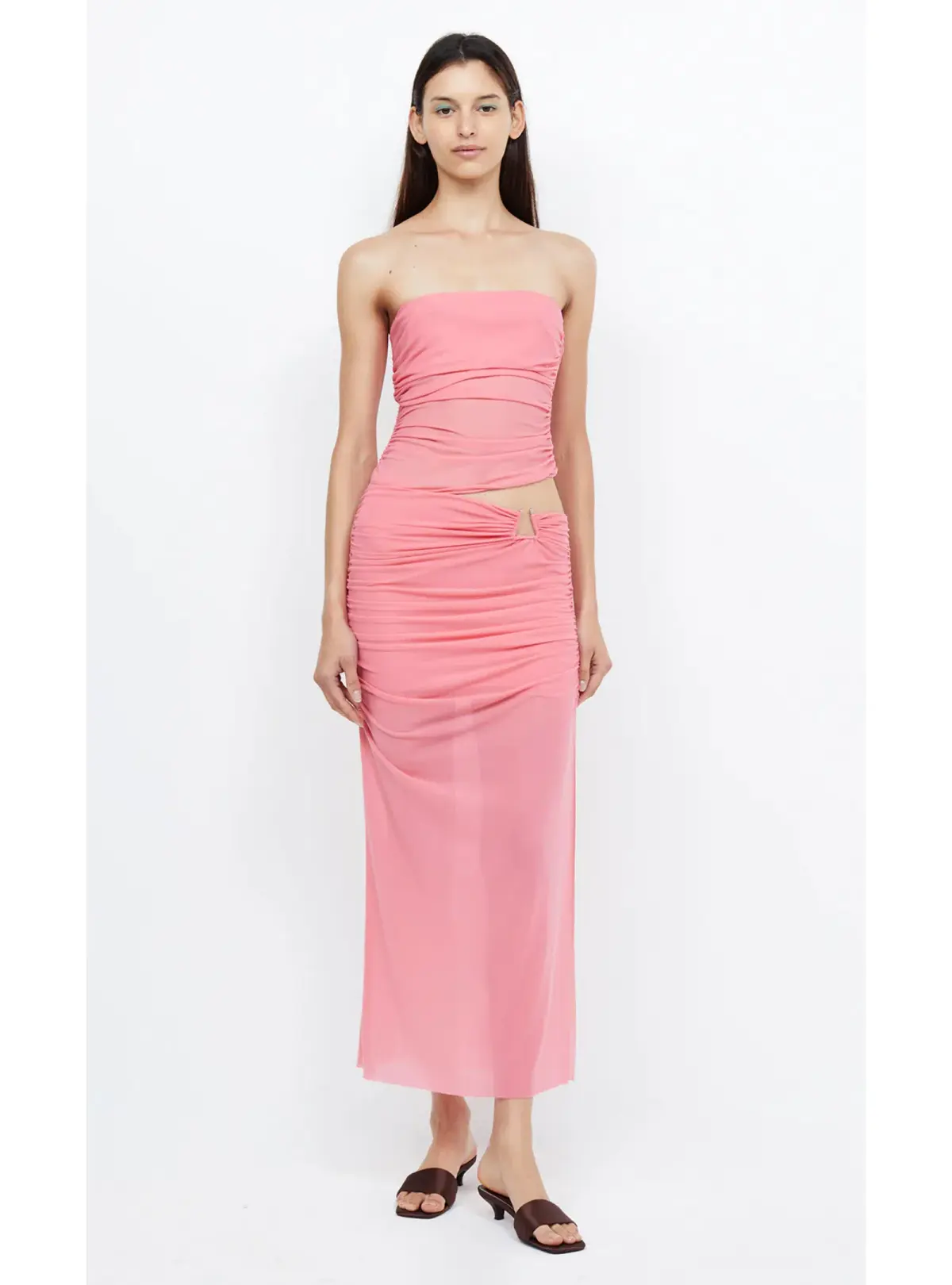 Bec & Bridge Iona Strapless Dress in Grapefruit Size AU 6 - Image 2