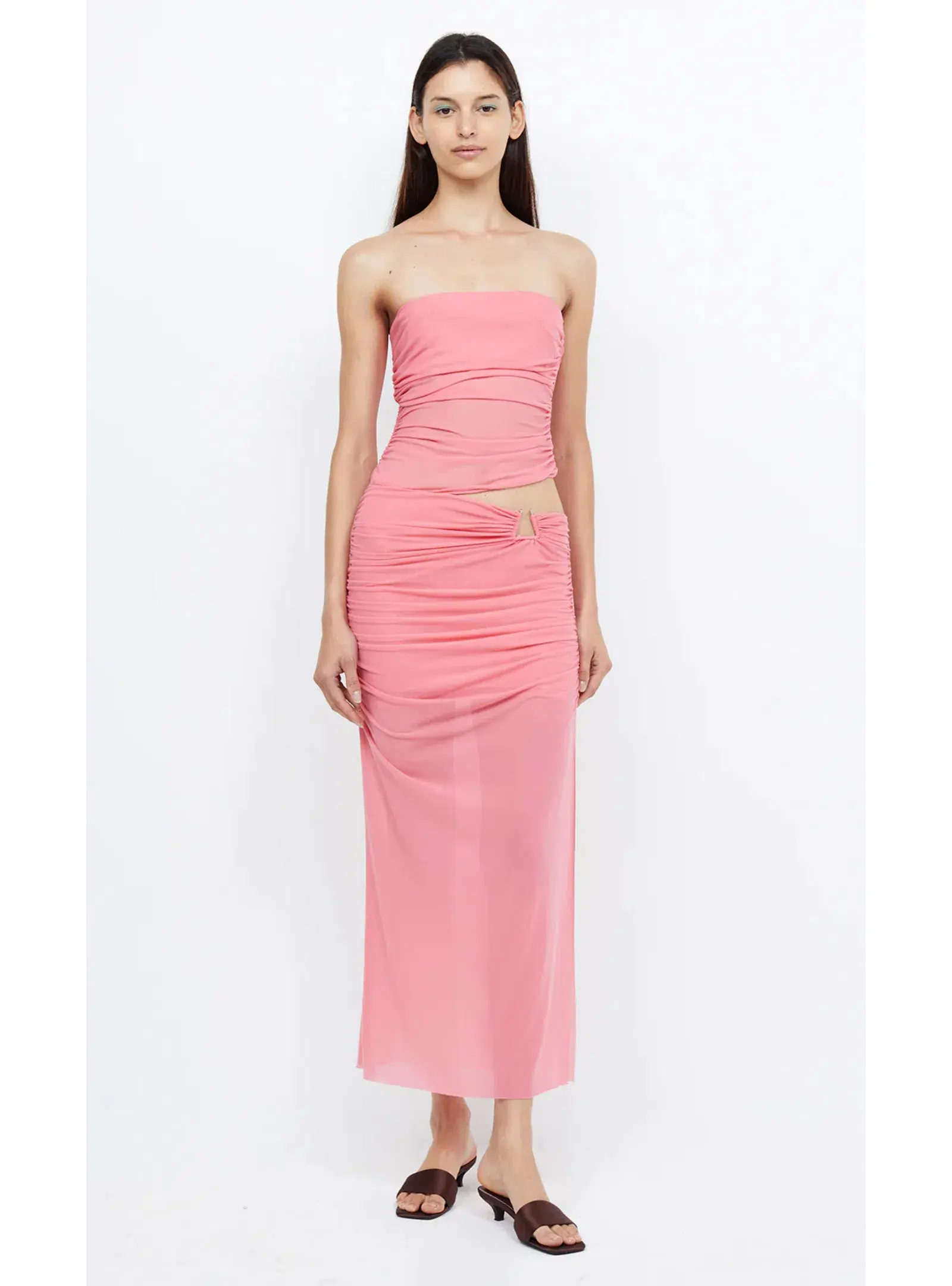Bec & Bridge Iona Strapless Dress in Grapefruit Size AU 6 - Image 2