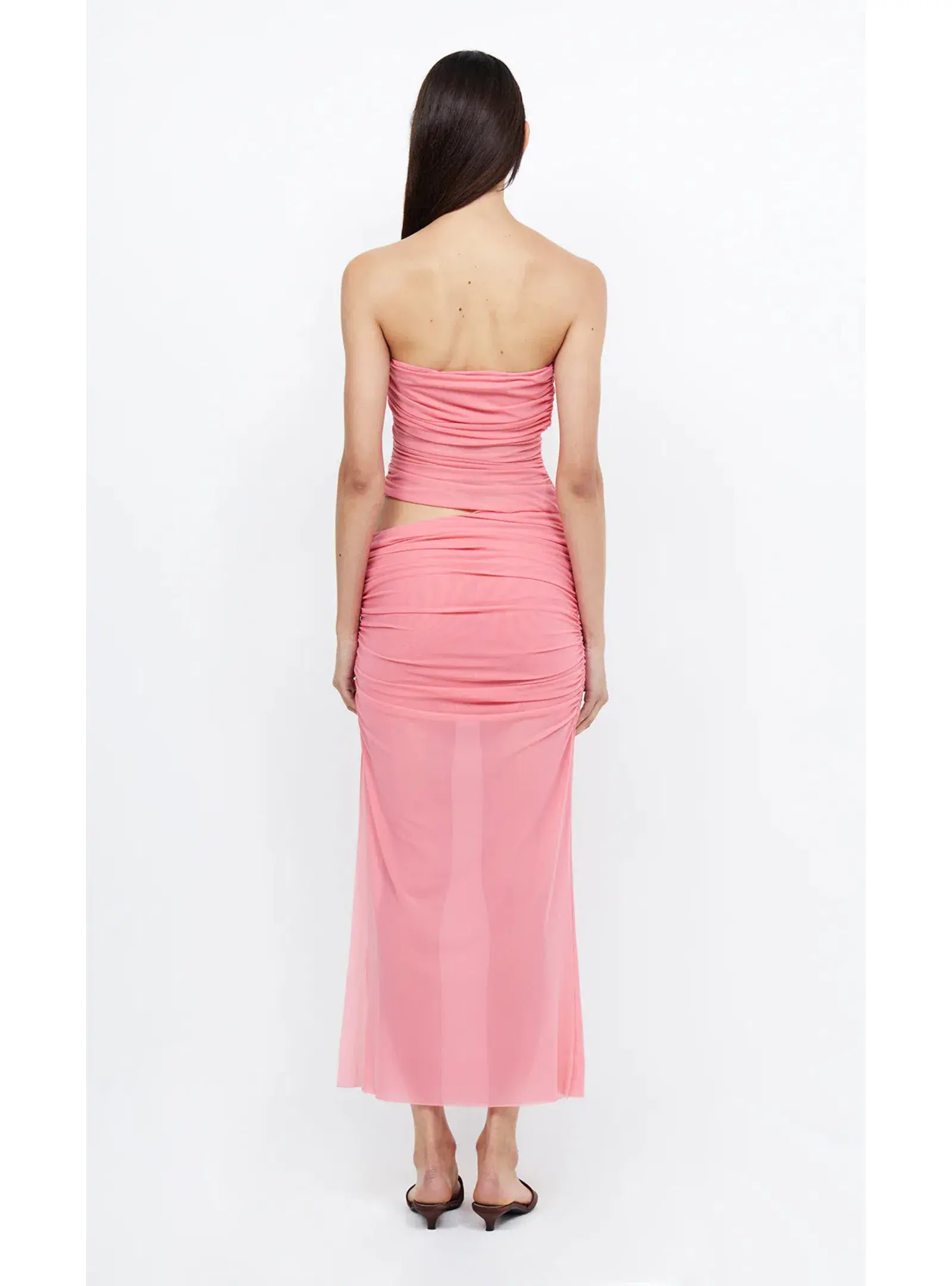 Bec & Bridge Iona Strapless Dress in Grapefruit Size AU 6 - Image 3
