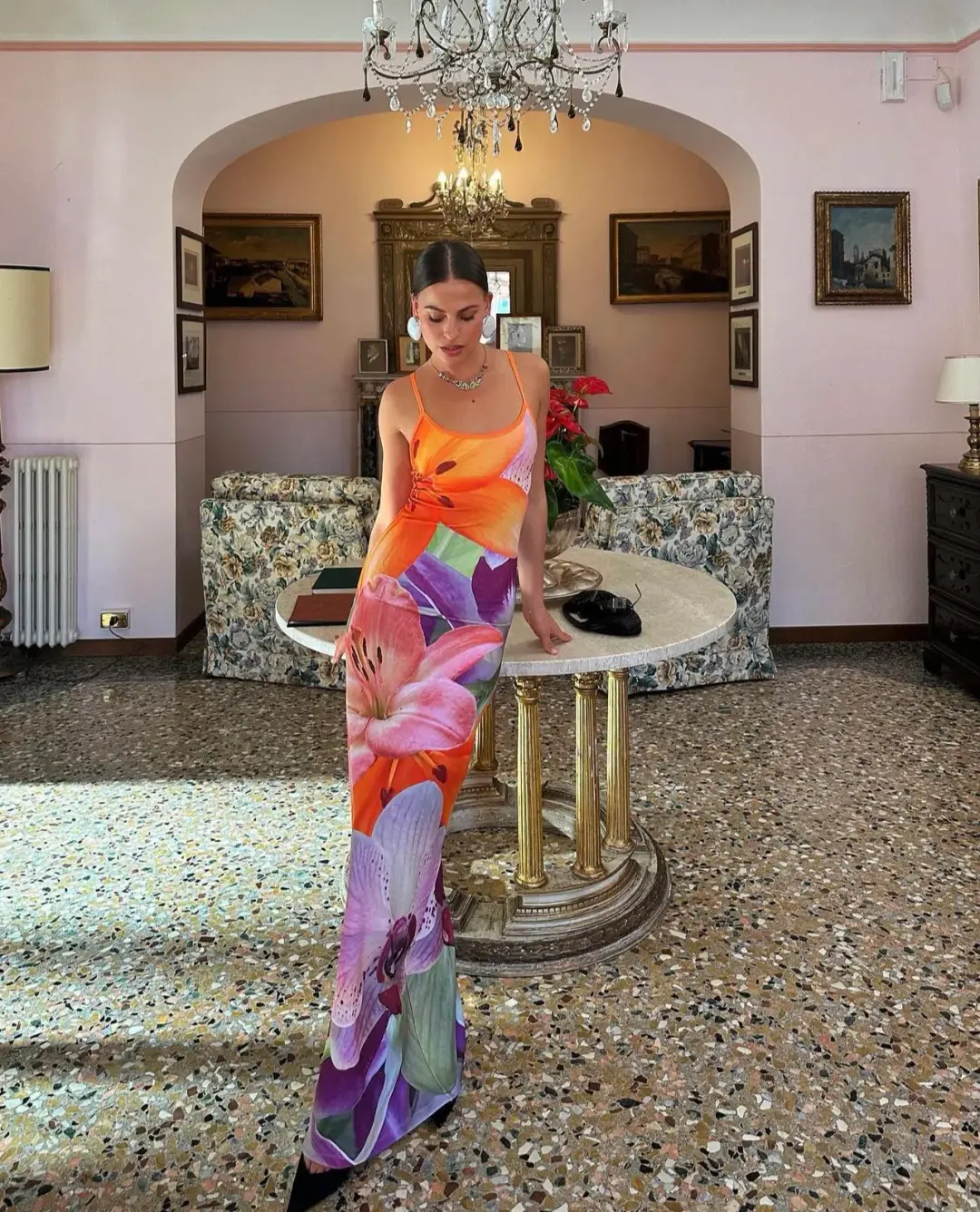 With Harper Lu Riviera Slip Dress Multi Size S/Au 8 for rent on The Volte - main image