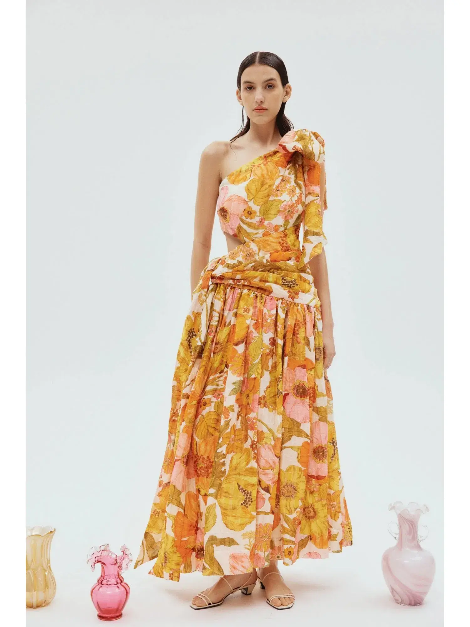 Alemais Silas One Shoulder Gown Floral Size AU 10  - Image 1