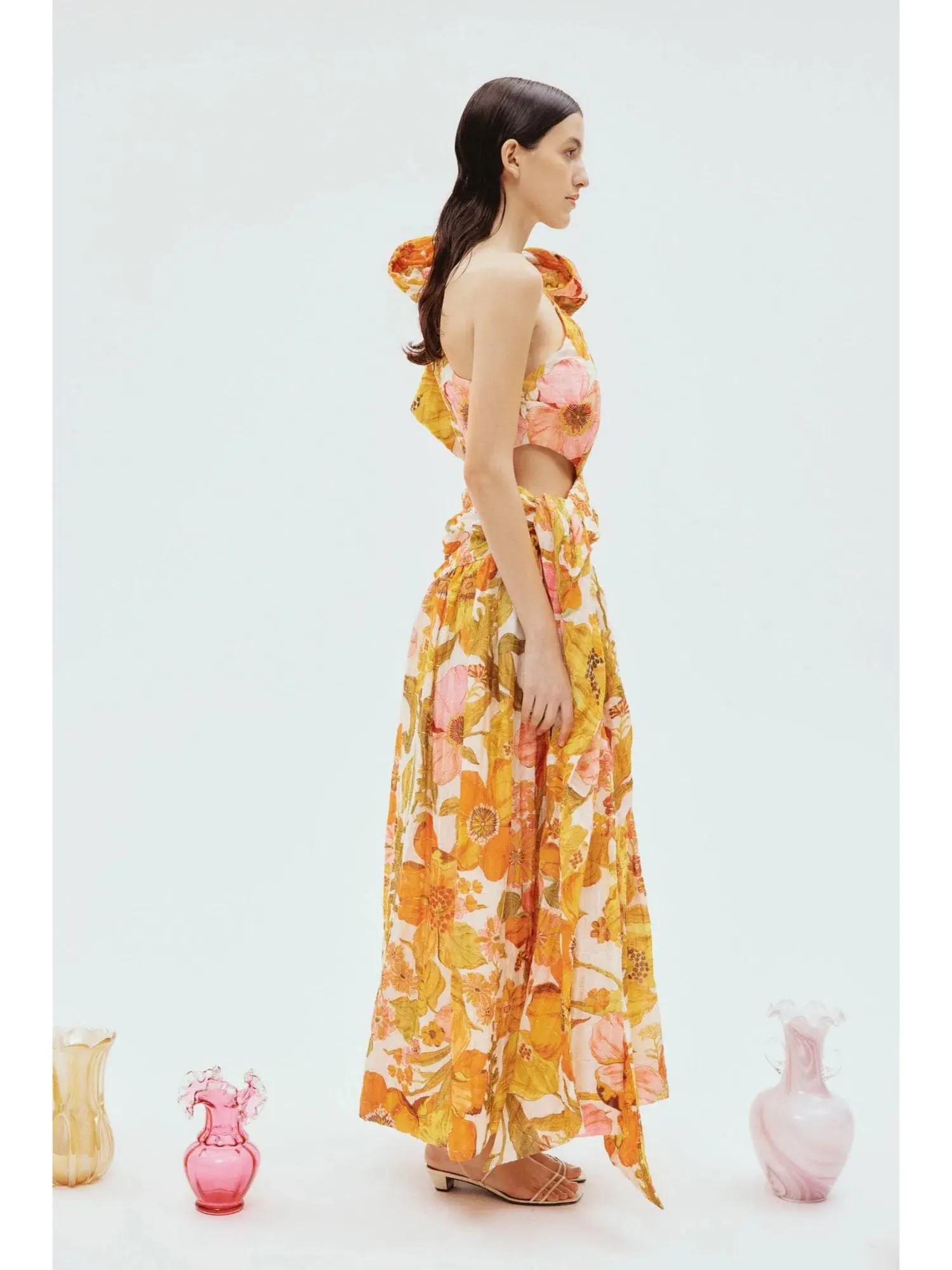 Alemais Silas One Shoulder Gown Floral Size AU 10  - Image 2