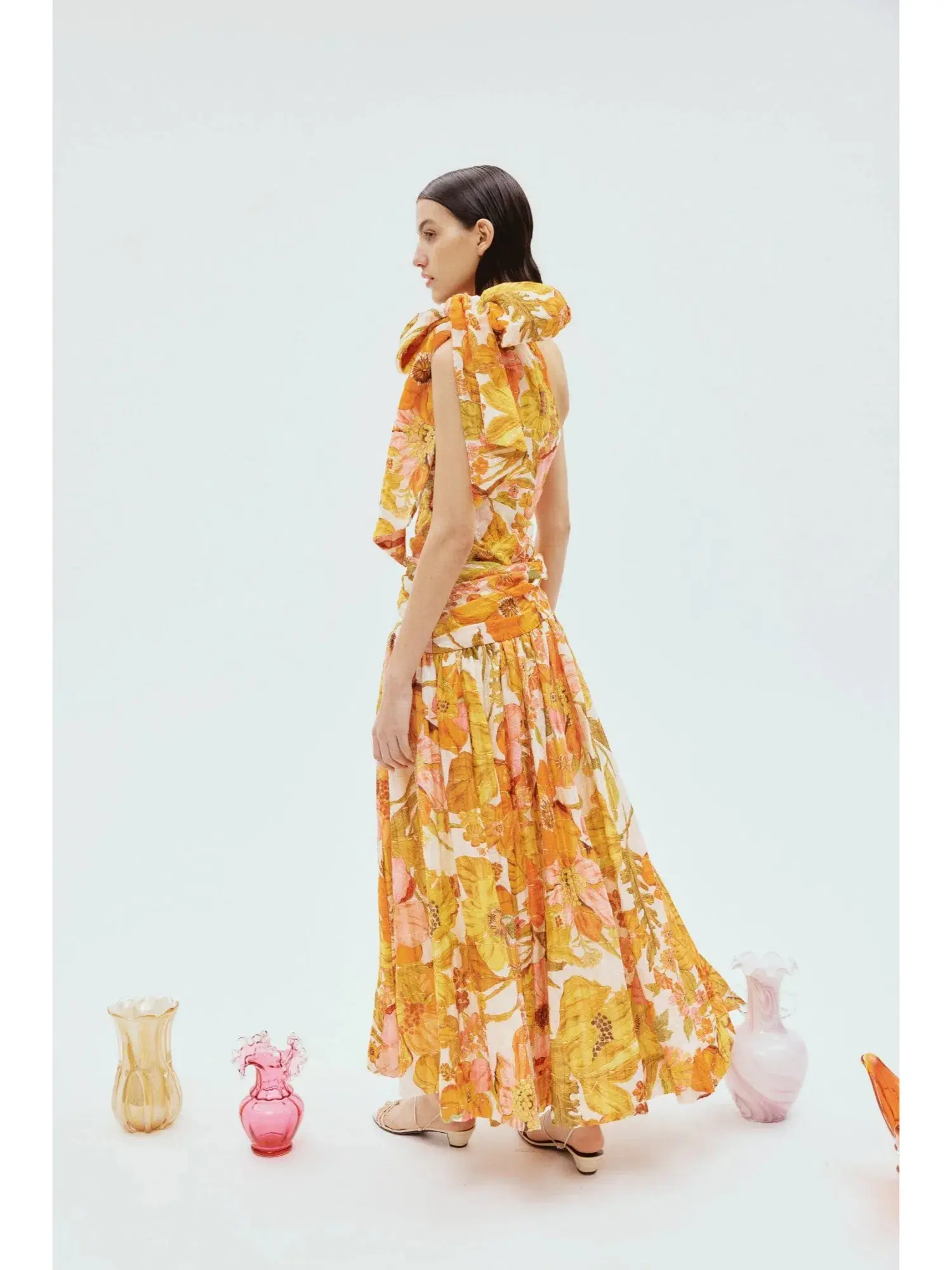 Alemais Silas One Shoulder Gown Floral Size AU 10  - Image 3