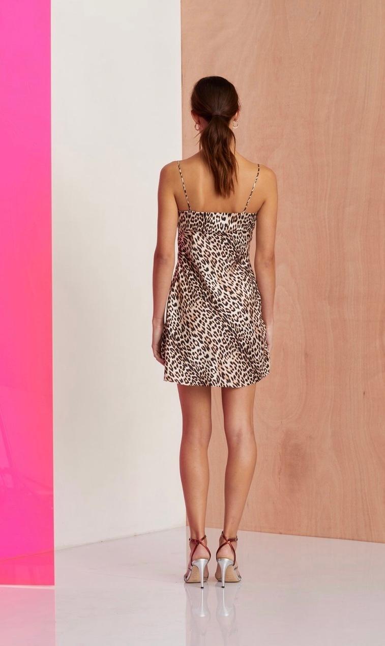 Bec & Bridge Feline Mini Dress Print Size 6 - Image 3
