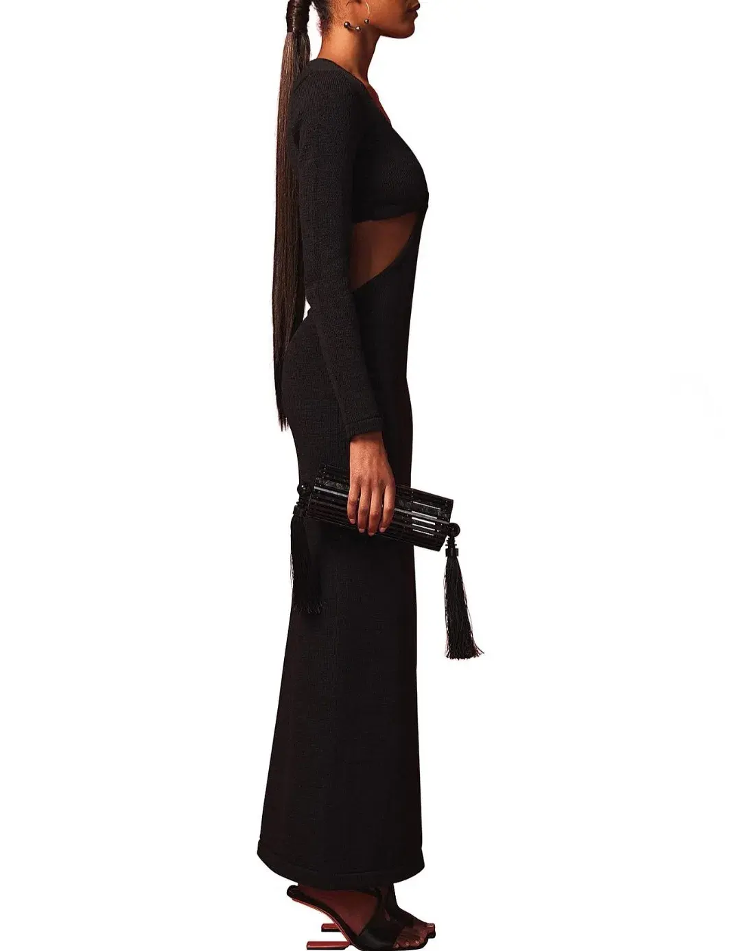 Cult Gaia Jana Cut Out Knit Dress Black Size L /AU 12 - Image 2