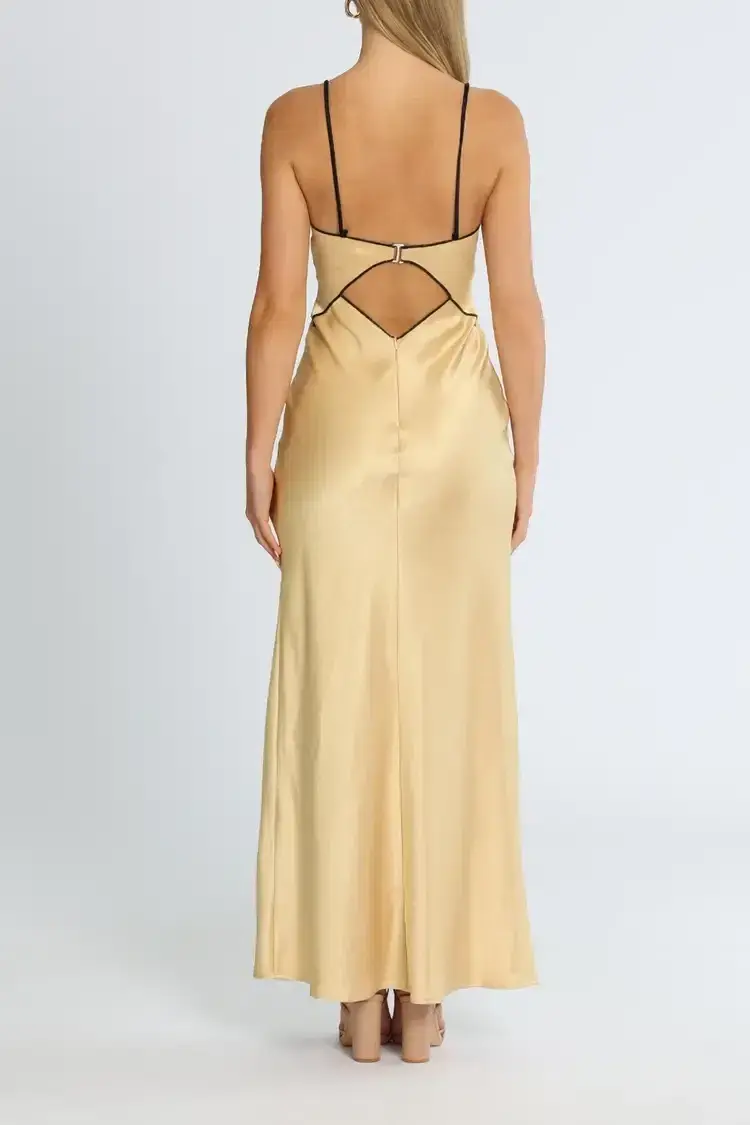 Bec and Bridge Hazel Maxi Dress in Wheat Size 6 - Image 4