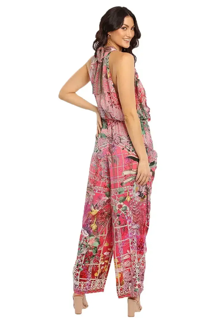 Camilla Draped Front Bodice Jumpsuit Print Size 10 - Image 3