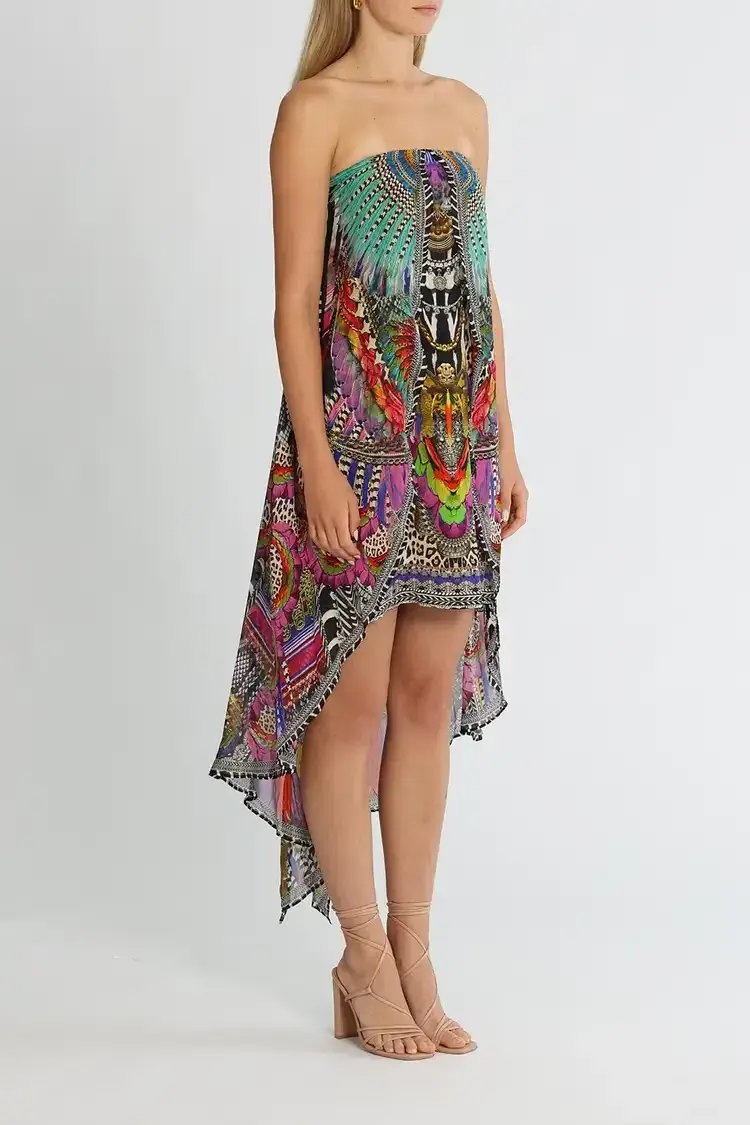 Camilla Strapless Overlayer Dress in Guardians Of The Sun Size 8 - Image 4