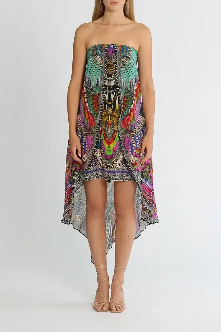 Camilla Strapless Overlayer Dress in Guardians Of The Sun Size 8 - Image 3