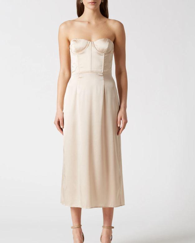 Scanlan Theodore Silk Bustier Slip Nude Size 6 - Image 1