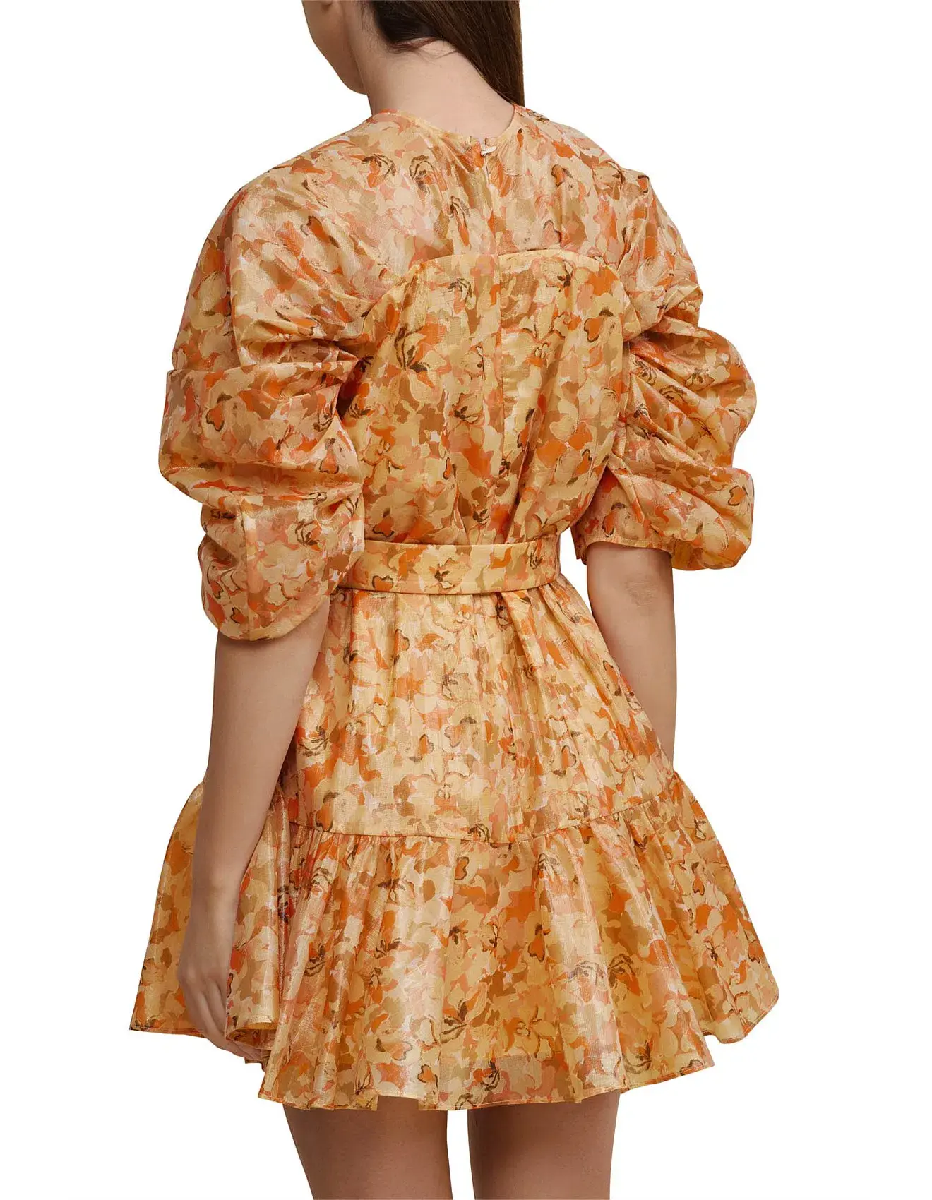 Acler Bonhill Mini Dress in Peach Parfait Size 12 - Image 2