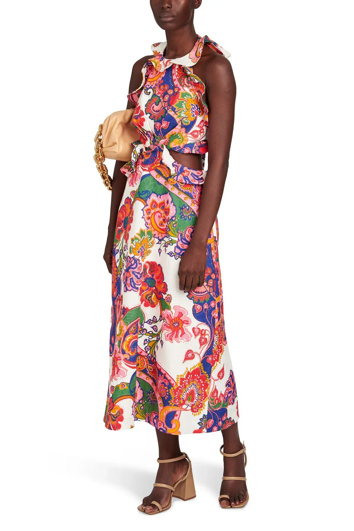 Zimmermann Lovestruck Tie Back Midi Dress Floral Size 1 / AU 8 - Image 1