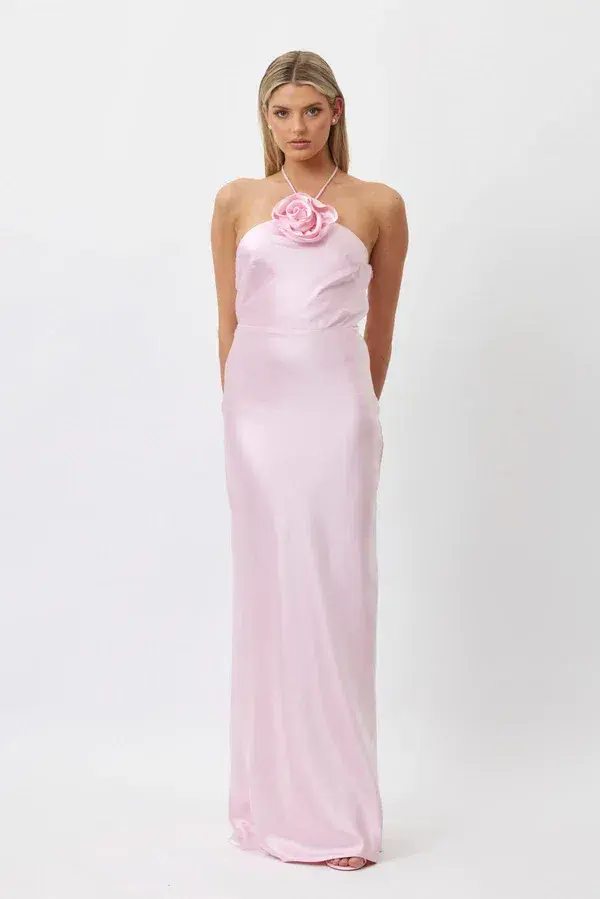 Bianca & Bridgett Tina Halter Dress Pink Size 8 - Image 1