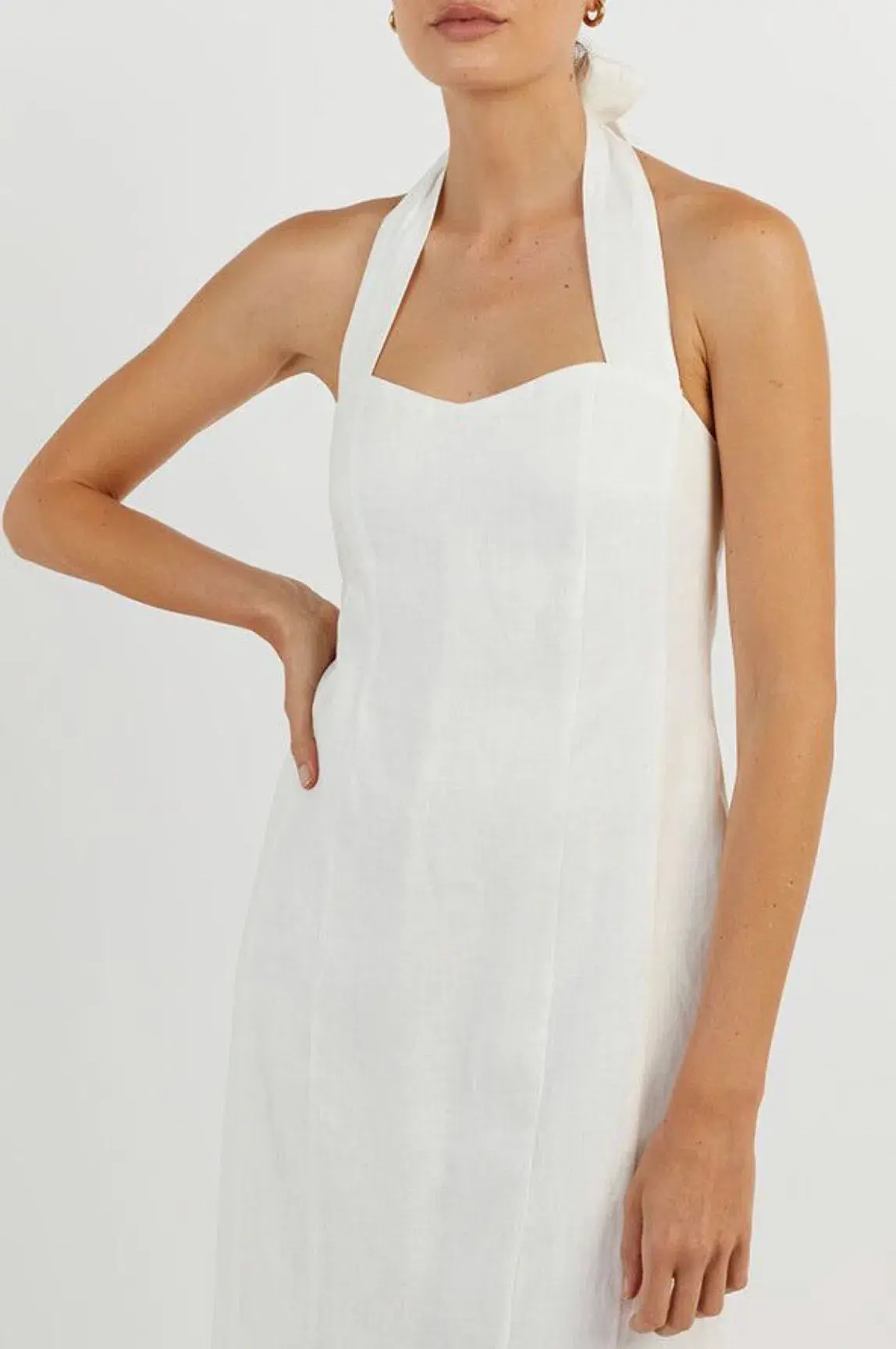 Dissh Willow Linen Long Dress White Size XS / AU 6 - Image 4
