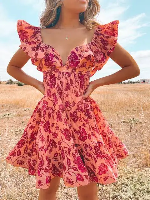 Zimmermann Lovestruck Pleated Mini Dress Floral Size 2 / AU 12 - Image 2