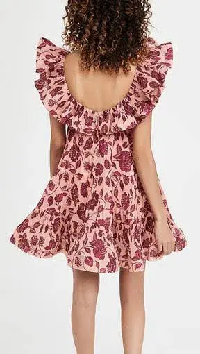 Zimmermann Lovestruck Pleated Mini Dress Floral Size 2 / AU 12 - Image 3