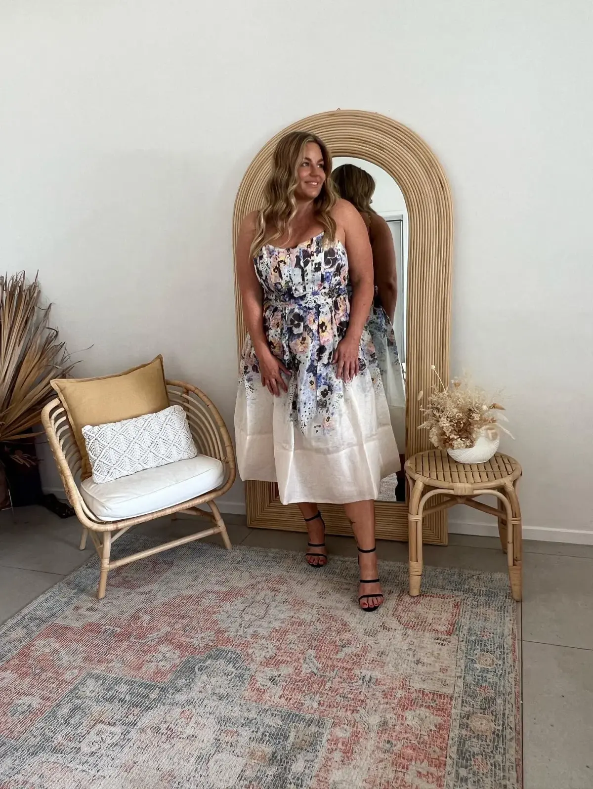 Zimmermann Tama Corset Midi Dress Floral Size 3 / 14 AU - Image 3