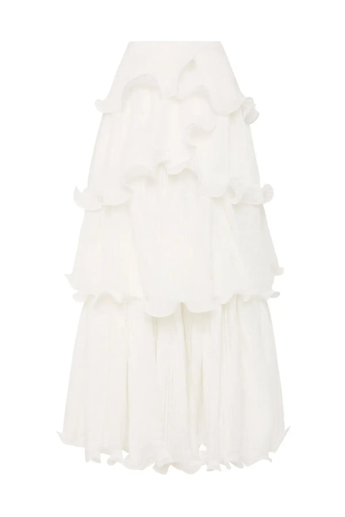 Aje Cosmos Tiered Maxi Skirt Ivory Size 14 - Image 4