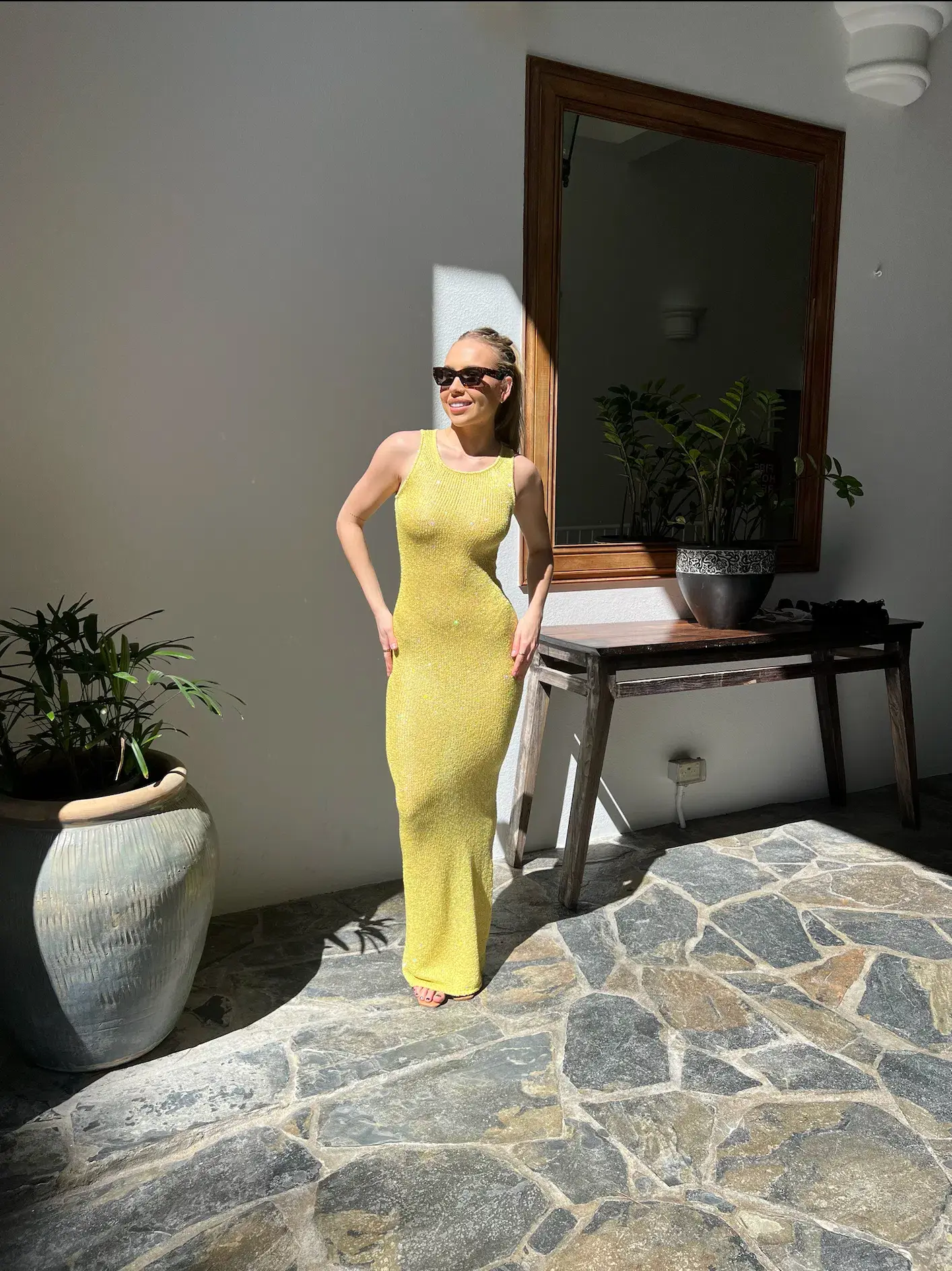 Asta Resort Natalia Dress in Chartreuse Sequin Size XS / AU 6 - Image 5