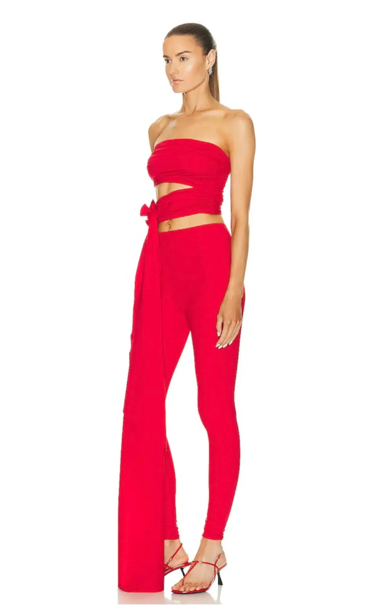 Maygel Coronel Corozo Top and Galera Pant Set Red One Size Fits 8 - 12/L - Image 3
