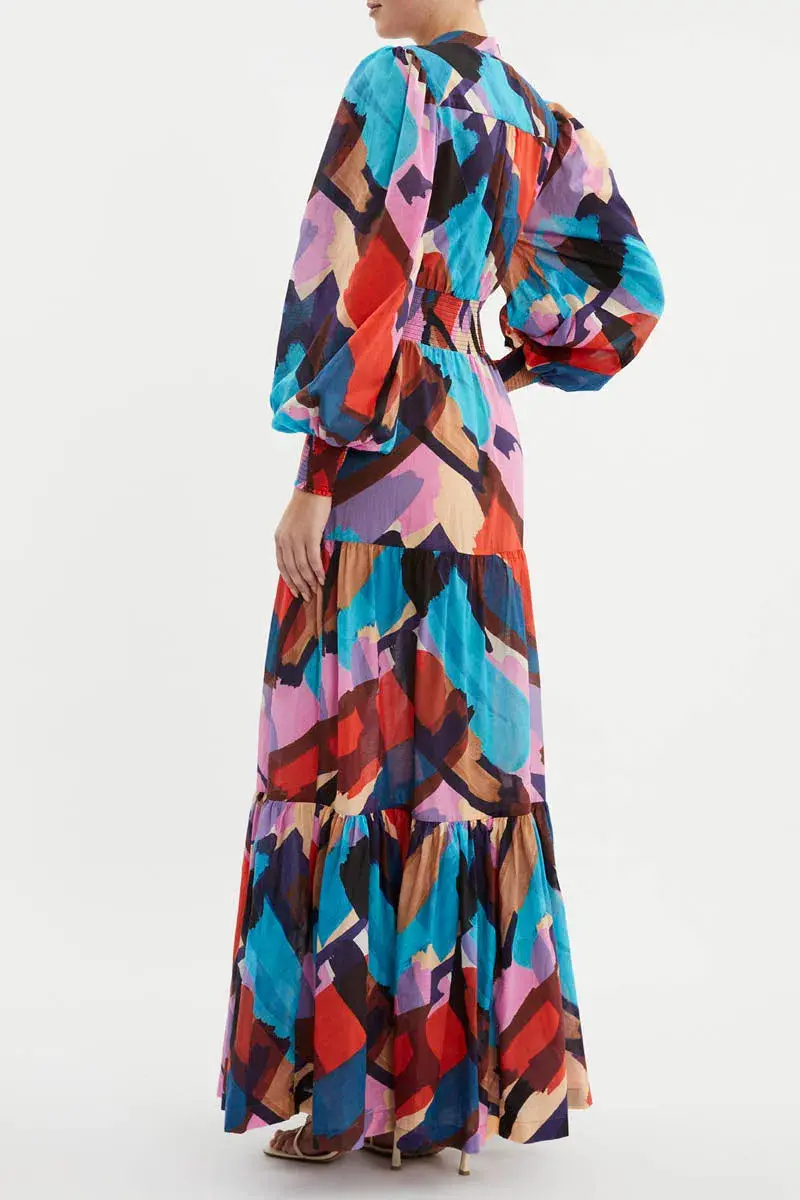 Rebecca Vallance Malaga Maxi Dress Multi Size 12 - Image 3